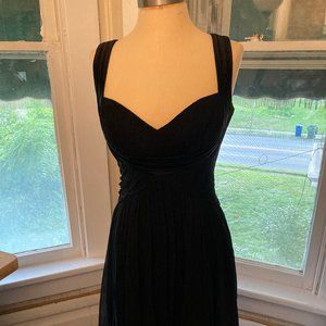Gorgeous Shelf Bust Vintage Style Silk Dress